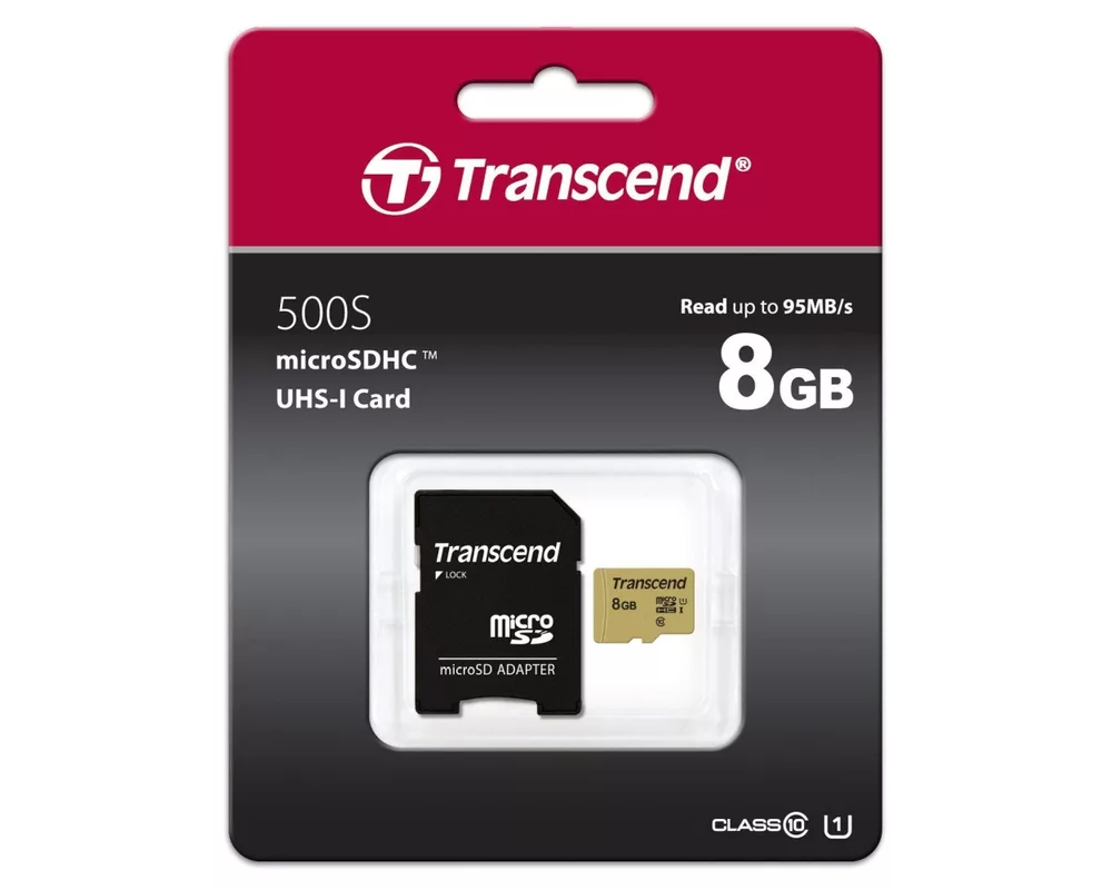 Флаш карта Transcend 8GB micro SD UHS-I U3 (with adapter) 3