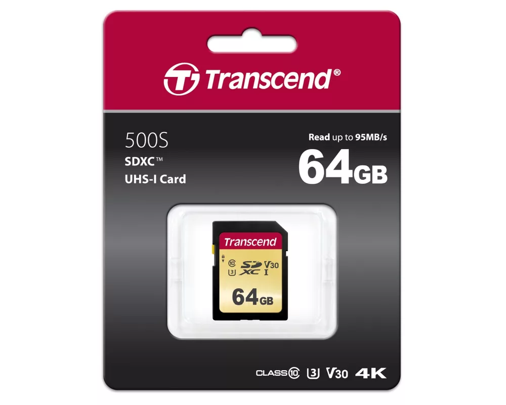 Флаш карта Transcend 64GB SD card UHS-I U3 2