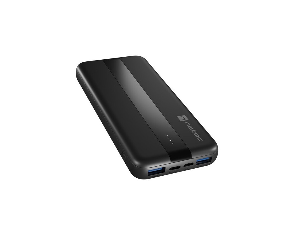 Зарядно Natec Powerbank Trevi Slim Q V2 10000MAh 2X USB-A 18W + 1X USB-C 20W + USB-C - USB0-C CABLE 5