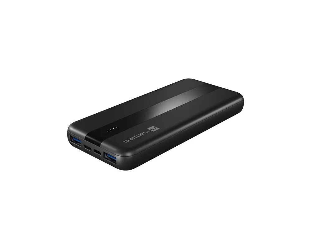 Зарядно Natec Powerbank Trevi Slim Q V2 10000MAh 2X USB-A 18W + 1X USB-C 20W + USB-C - USB0-C CABLE 4
