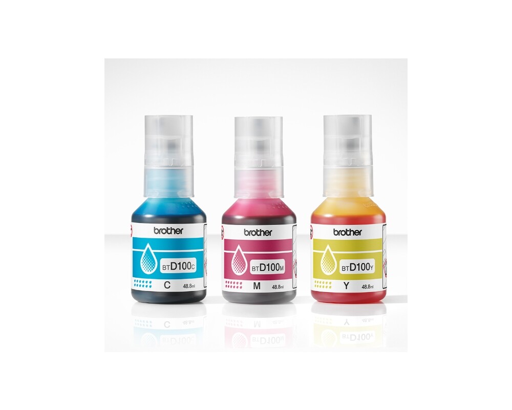 Мастило Brother BTD100CLVAL Brother Coloured Multipack Ink Bottles 2