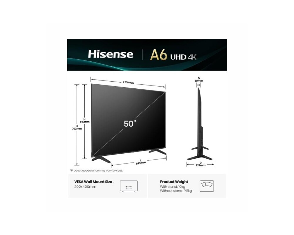 Телевизор Hisense 50" A6Q 2
