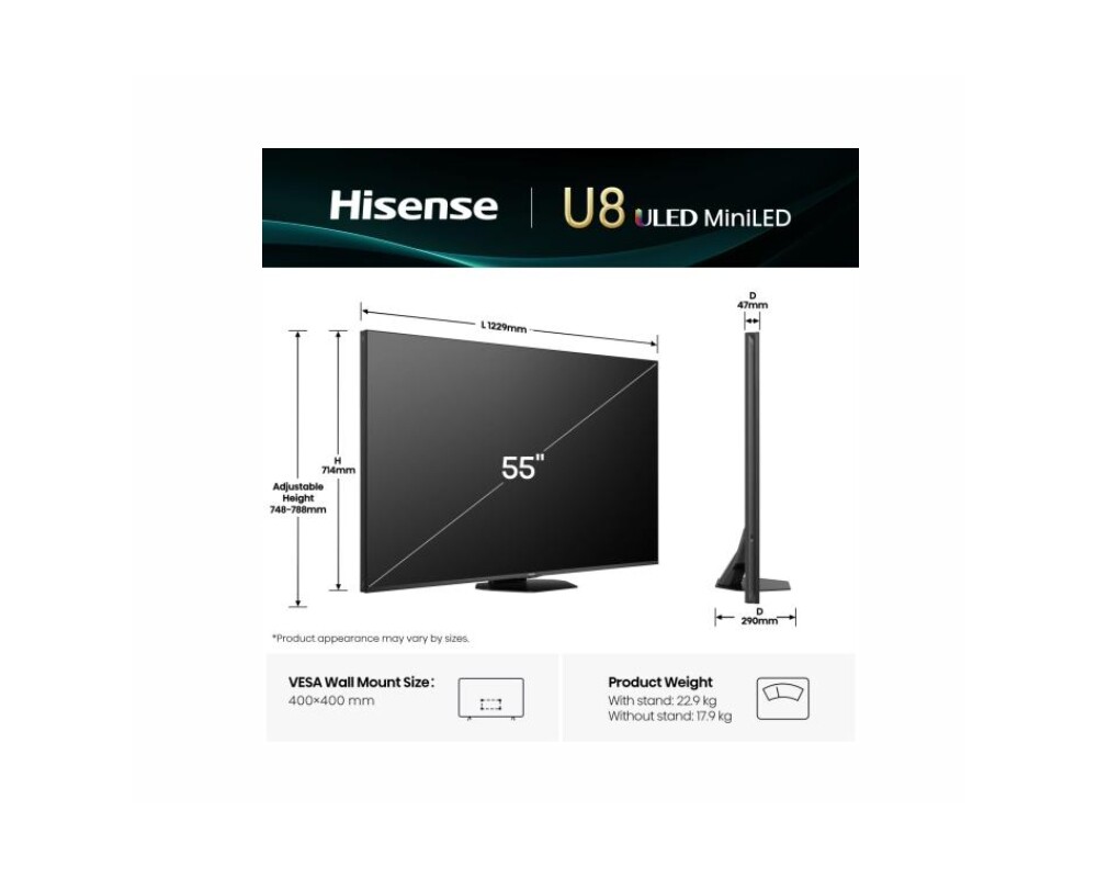 Телевизор Hisense 55" U8Q 2