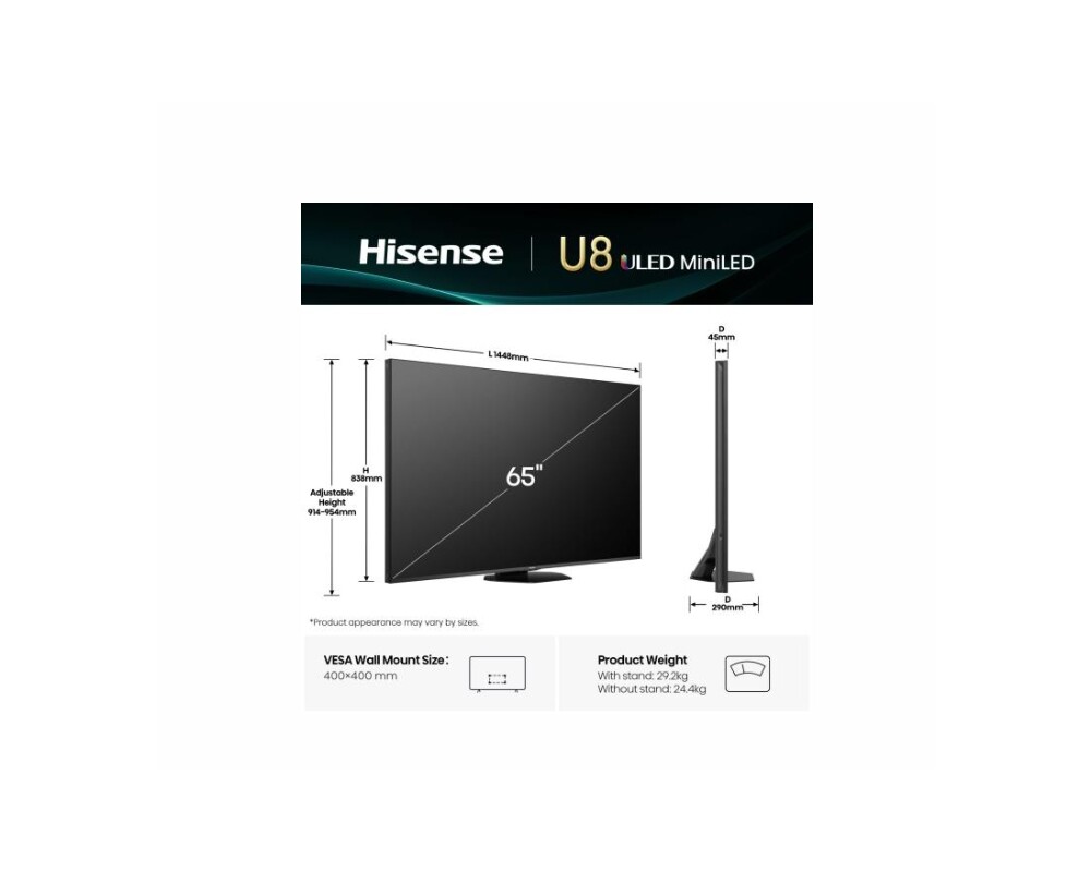 Телевизор Hisense 65" U8Q 2