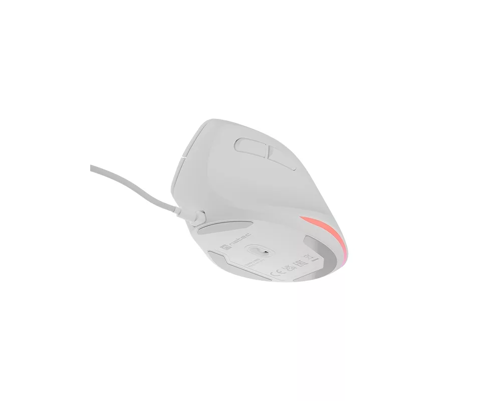 Мишка Natec Vertical Mouse Crake 2 Pro 12800DPI Optical White 3