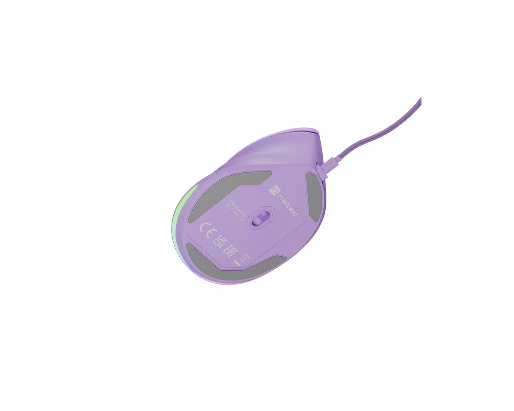 Мишка Natec Vertical Mouse Crake 2 Pro 12800DPI Optical Pure Lavander 11