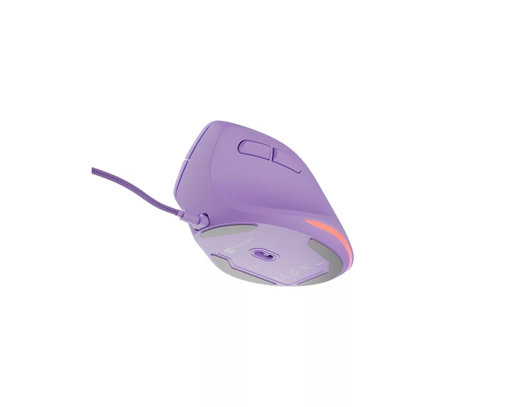 Мишка Natec Vertical Mouse Crake 2 Pro 12800DPI Optical Pure Lavander 6