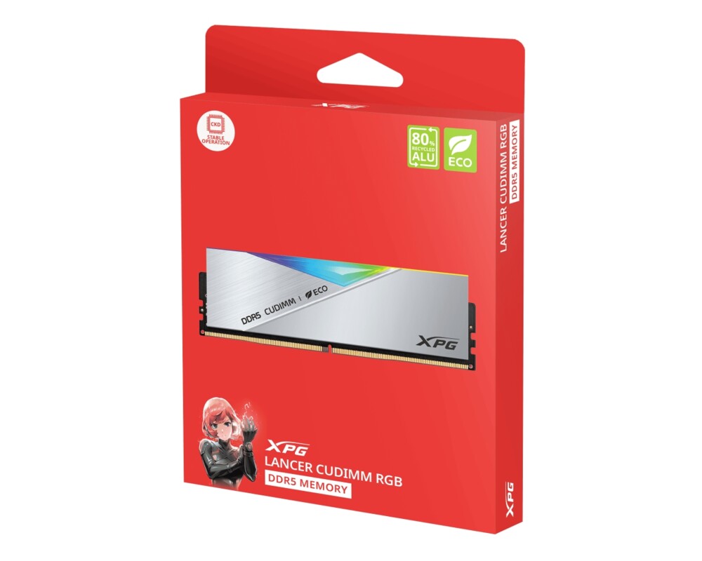 Памет ADATA LANCER RGB 48GB (2x24GB) DDR5 9200 MHz CU-DIMM Silver 5