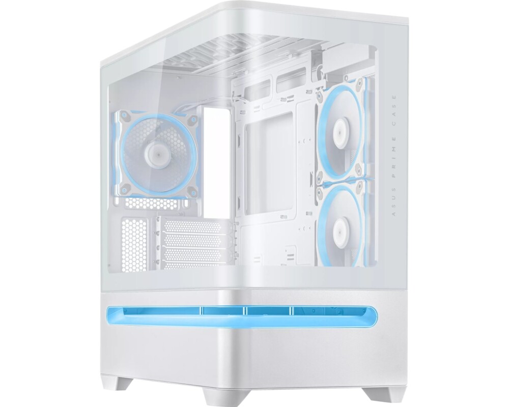Кутия ASUS Prime AP202 ARGB mATX + 3 ARGB Вентилатора - White 18