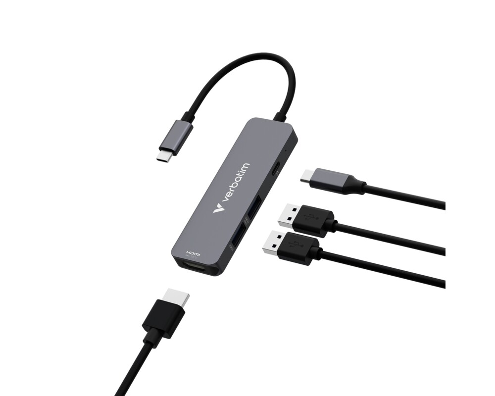 USB хъб Verbatim USB-C Essentials Multiport Hub 4 Port 3