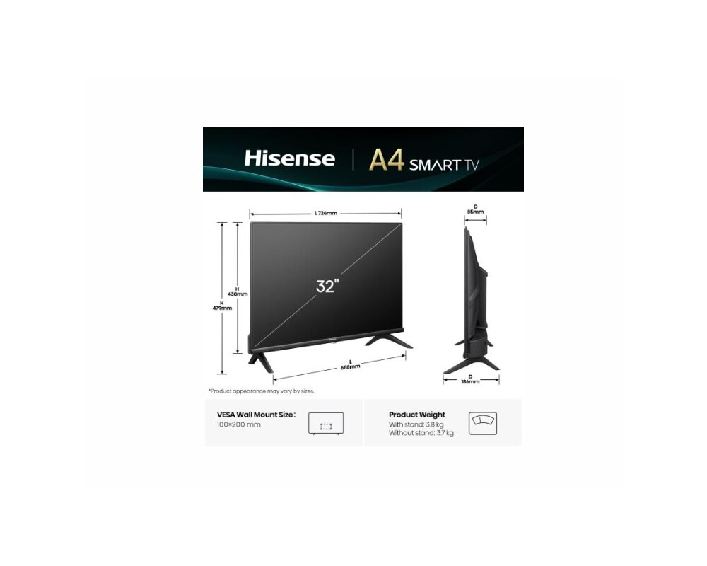 Телевизор Hisense 32" A4Q 2