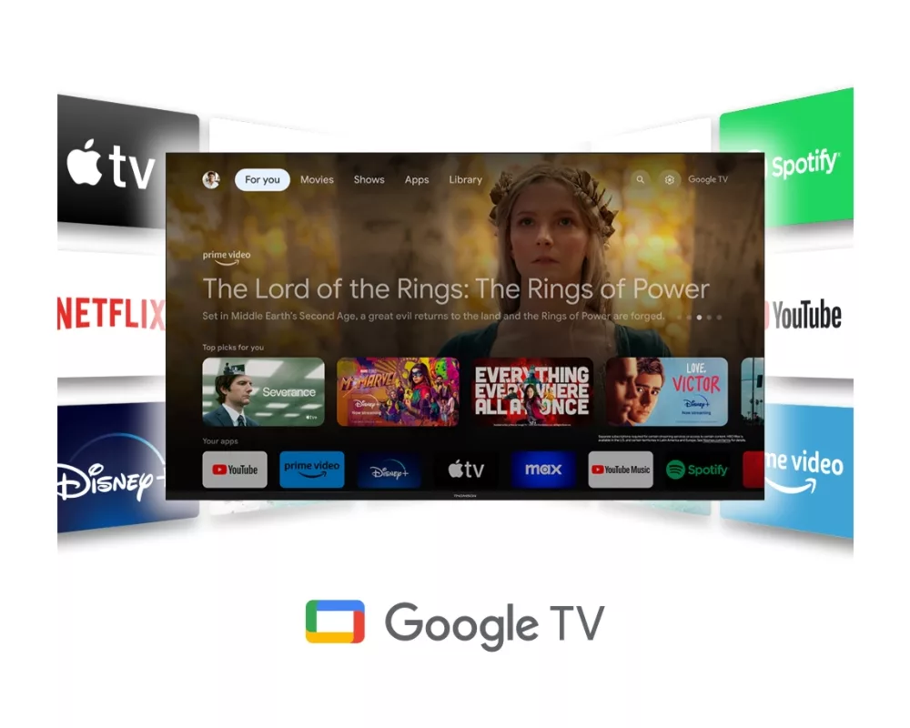 Телевизор Thomson Smart QLED TV 43"; Google TV; 3840 x 2160 (4K UHD) 11