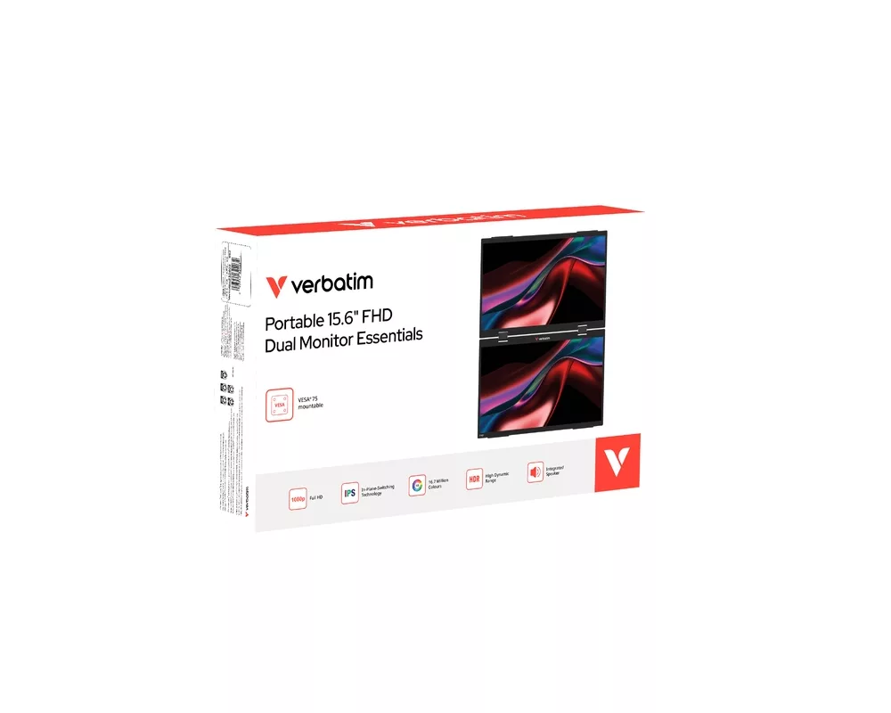 Монитор Verbatim 15.6" Portable Dual Monitor Essentials 6