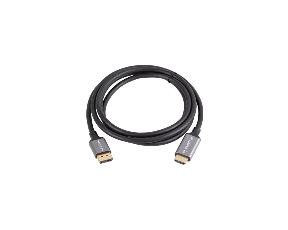 Кабел Lanberg display port (M)  -> HDMI(M) cable 1.8m 2