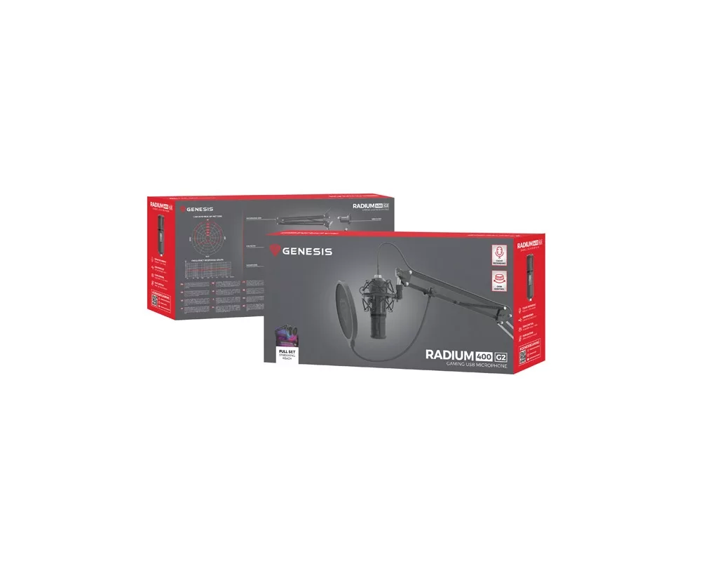 Микрофон Genesis Microphone Radium 400 G2 Studio USB ARM ARM Popfilter 5