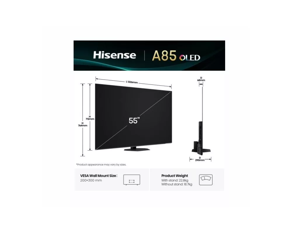 Телевизор Hisense 55" A85Q 2