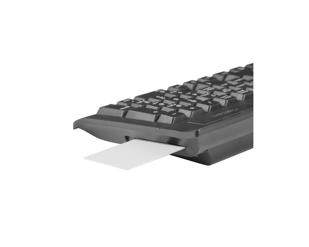 Клавиатура Natec Keyboard Moray US Layout With Id Card Reader Black 3
