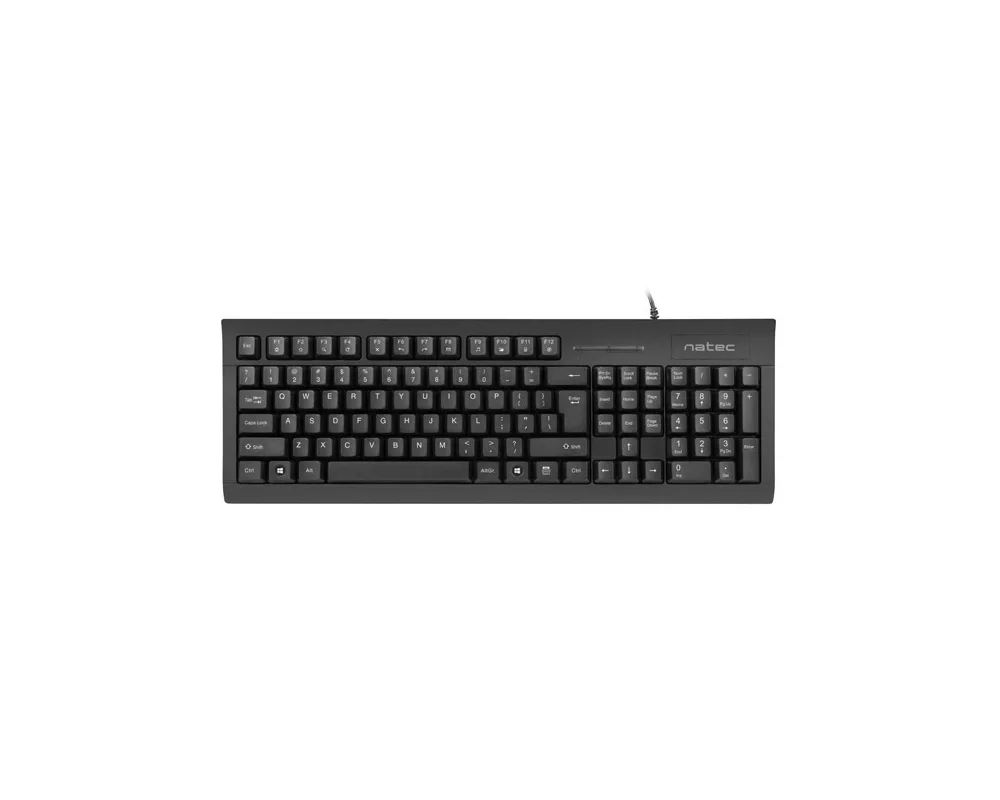 Клавиатура Natec Keyboard Moray US Layout With Id Card Reader Black 4