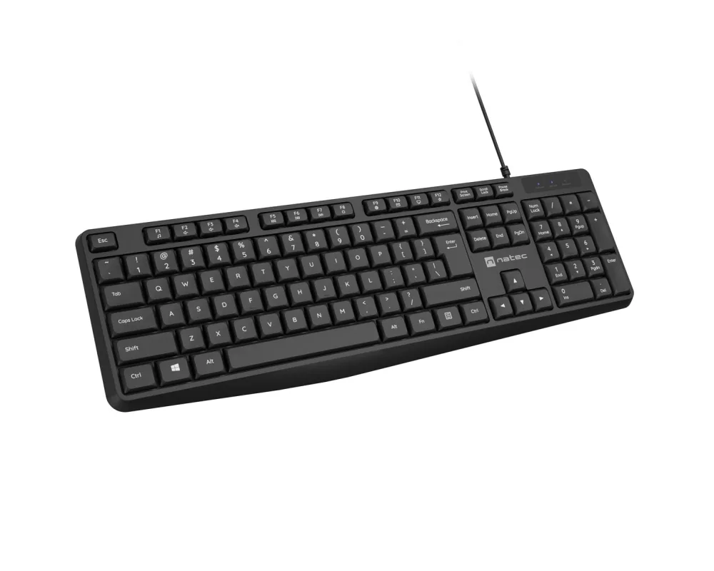 Клавиатура Natec Keyboard Nautilus SLIM US Layout Black 2