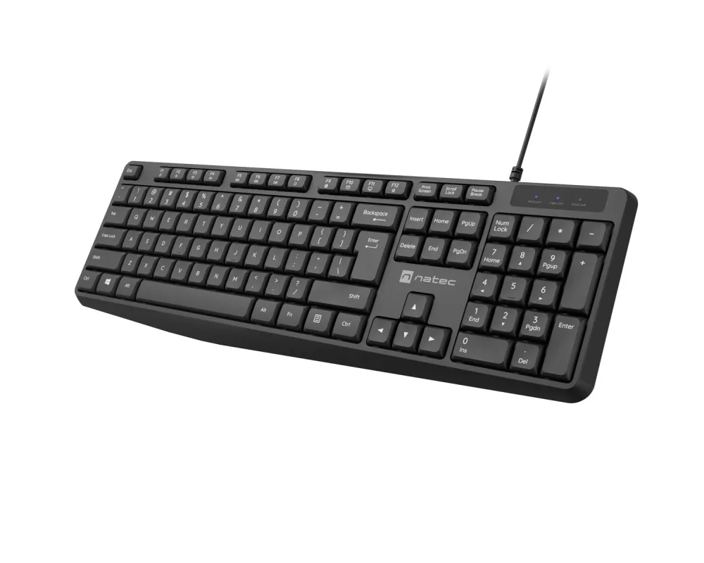 Клавиатура Natec Keyboard Nautilus SLIM US Layout Black 3