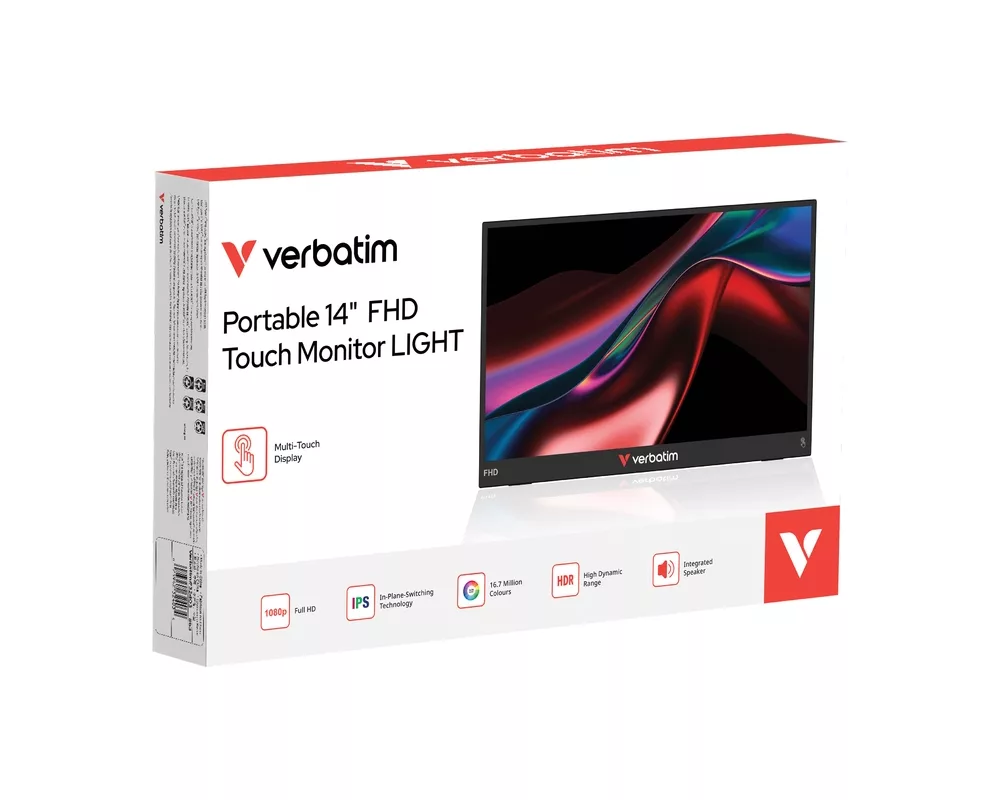 Монитор Verbatim Portable 14" FHD Touch Monitor LIGHT 6