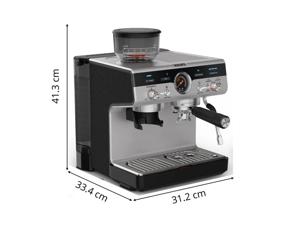 Кафемашина Krups XP804T10 Esp Pump+Grinder Precision Plus 4