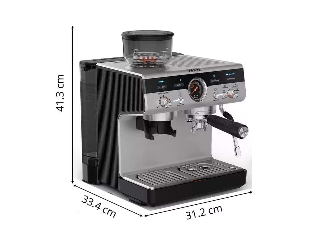 Кафемашина Krups XP804T10 Esp Pump+Grinder Precision Plus 4