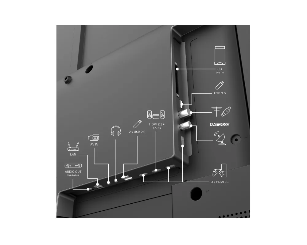 Телевизор Thomson 50" QLED Google TV; 3840 x 2160 (4K UHD) 3