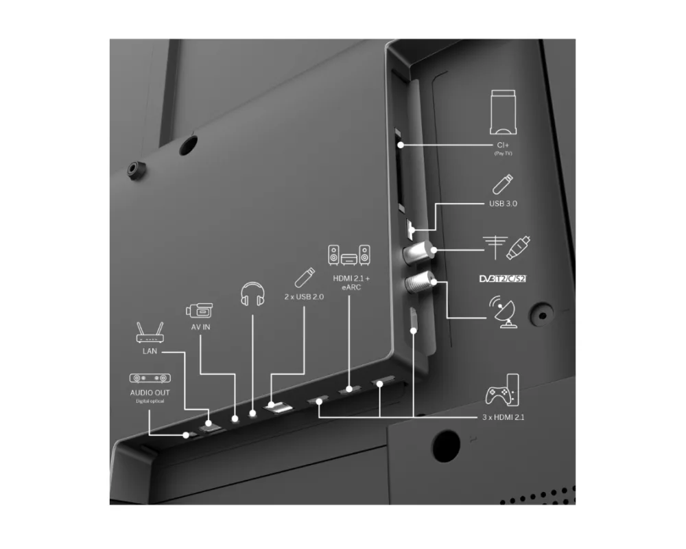 Телевизор Thomson 55" QLED Google TV; 3840 x 2160 (4K UHD) 3