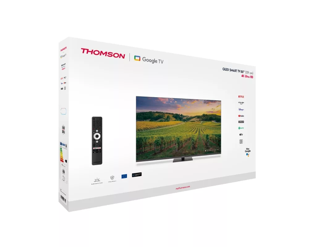 Телевизор Thomson 55" QLED Google TV; 3840 x 2160 (4K UHD) 7