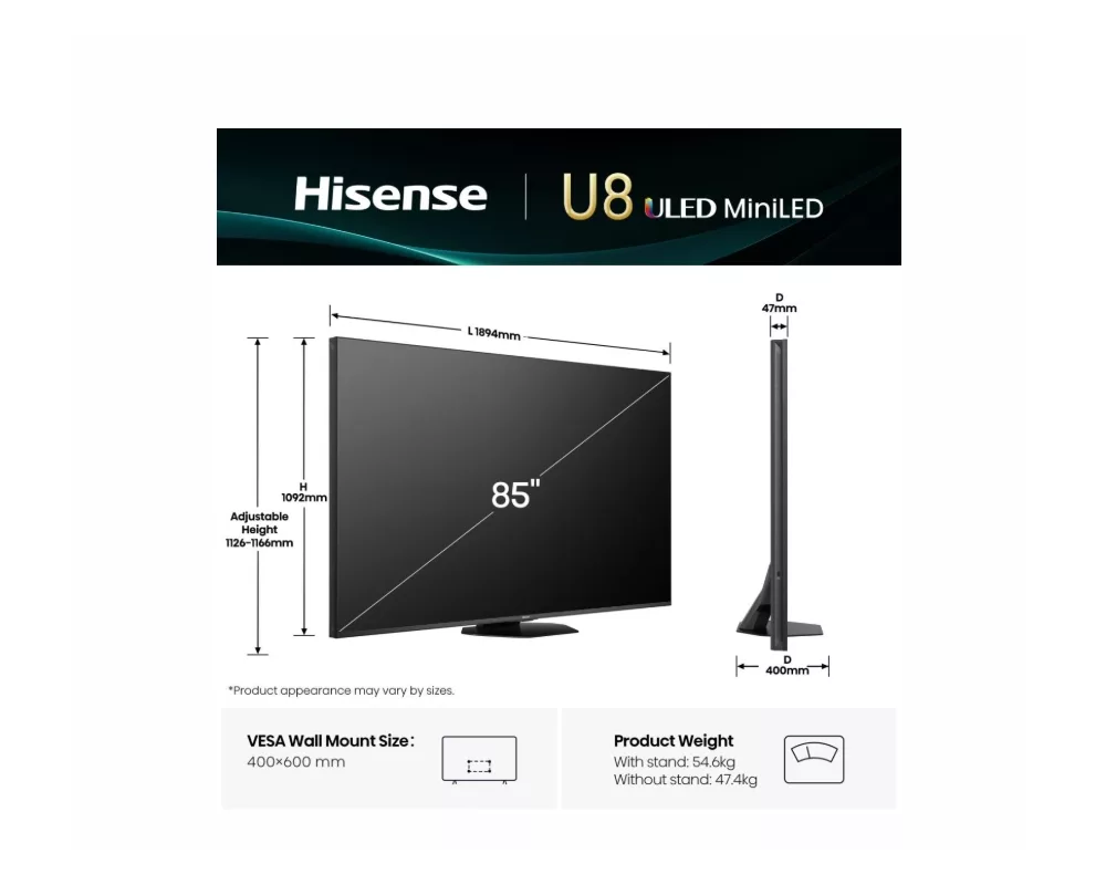 Телевизор Hisense 85" U8Q 2