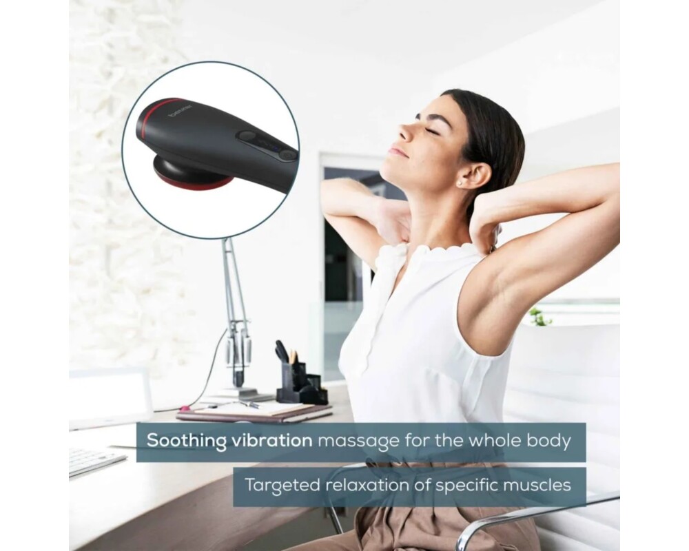 Масажор Beurer MG 24 Massager with heat function; Soothing and relaxing vibration massage;3 massage attachments;2 intensity levels;2 pre-set programs 3