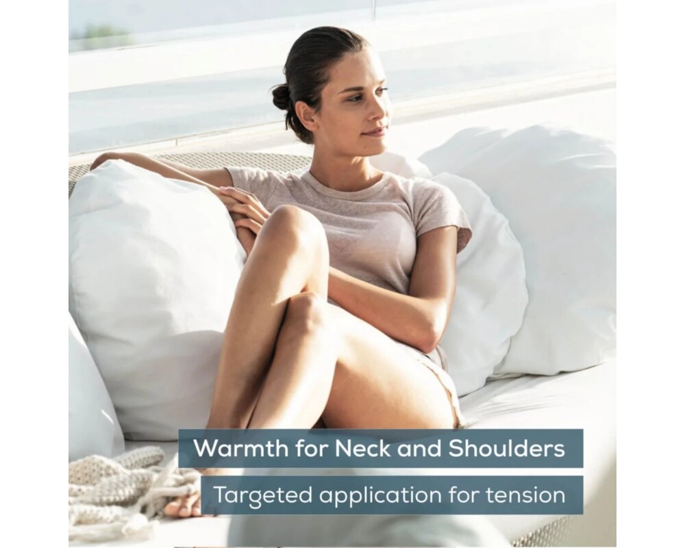 Термоподложка Beurer HK 66 Cosy Grey Shoulder & Neck Heat Pad; 3 temperature settings; auto switch-off after 90 min; washable on 30°; removable switch; fleece fibre;56(L)x52(W) cm 3