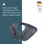Термоподложка Beurer HK 66 Cosy Grey Shoulder & Neck Heat Pad; 3 temperature settings; auto switch-off after 90 min; washable on 30°; removable switch; fleece fibre;56(L)x52(W) cm 4