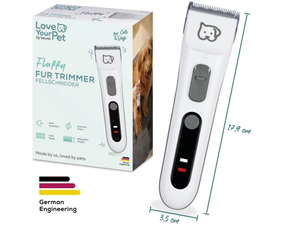 Тример Beurer PP 110 Fluffy Professional grooming for dogs and cats;individually adjustable cutting lengths and extra-long battery life;Quiet motor;Wide stainless steel blade 8