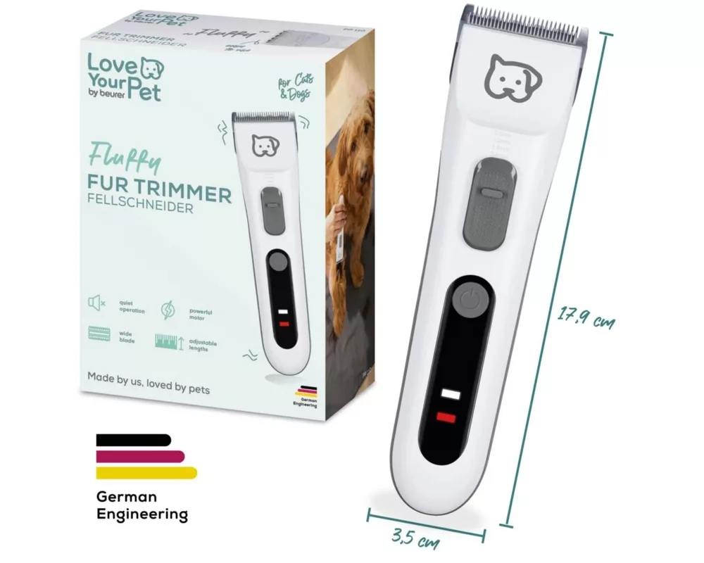 Тример Beurer PP 110 Fluffy Professional grooming for dogs and cats;individually adjustable cutting lengths and extra-long battery life;Quiet motor;Wide stainless steel blade 8