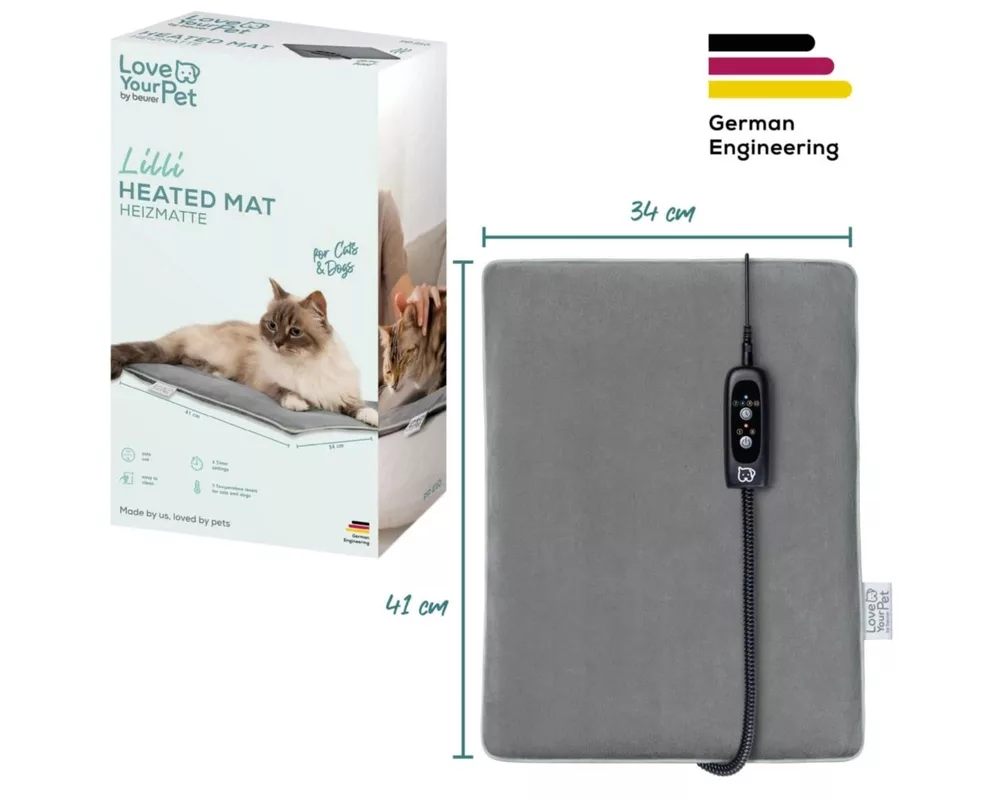 Термоподложка Beurer PP 210 Lilli Small heating mat for dogs and cats; Proven safety; Integrated bite protection on the power cable&protected heating element; Machine-washable cover and waterproof heating element 7