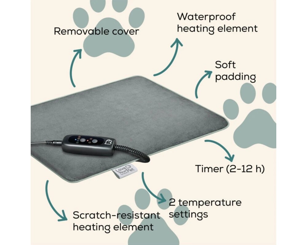 Термоподложка Beurer PP 210 Lilli Small heating mat for dogs and cats; Proven safety; Integrated bite protection on the power cable&protected heating element; Machine-washable cover and waterproof heating element 4
