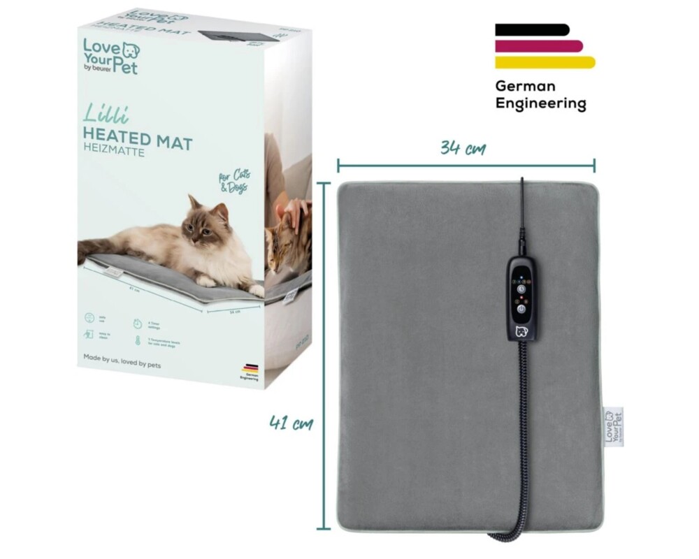 Термоподложка Beurer PP 210 Lilli Small heating mat for dogs and cats; Proven safety; Integrated bite protection on the power cable&protected heating element; Machine-washable cover and waterproof heating element 7