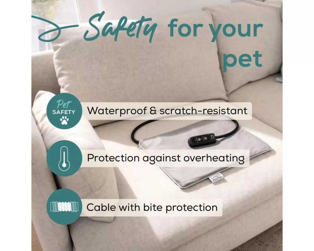 Термоподложка Beurer PP 210 Lilli Small heating mat for dogs and cats; Proven safety; Integrated bite protection on the power cable&protected heating element; Machine-washable cover and waterproof heating element 6