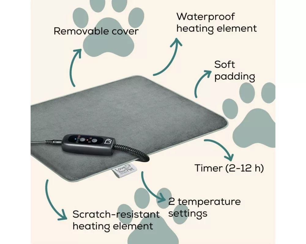 Термоподложка Beurer PP 210 Lilli Small heating mat for dogs and cats; Proven safety; Integrated bite protection on the power cable&protected heating element; Machine-washable cover and waterproof heating element 4