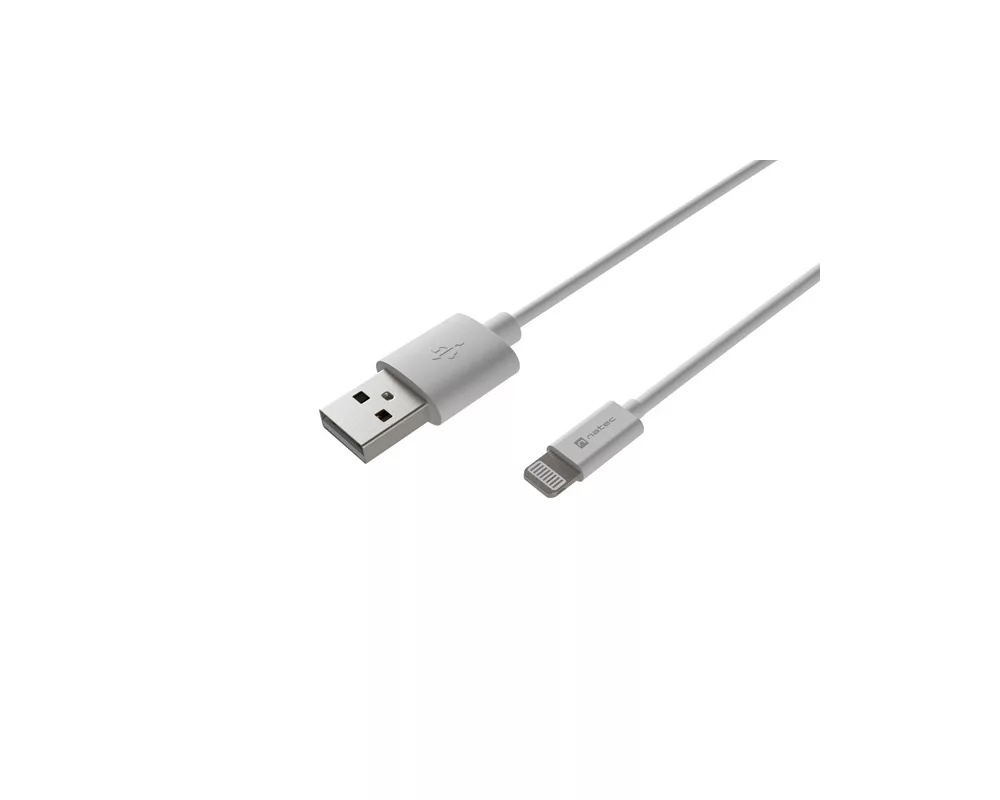Кабел Natec Lightning(M) -> USB-A(M) cable 2m MFI Prati White 2