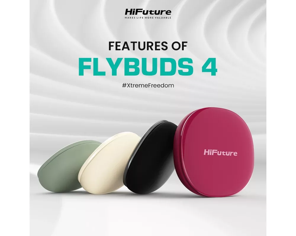 Слушалки HiFuture FlyBuds 4 ANC Hot Pink 2