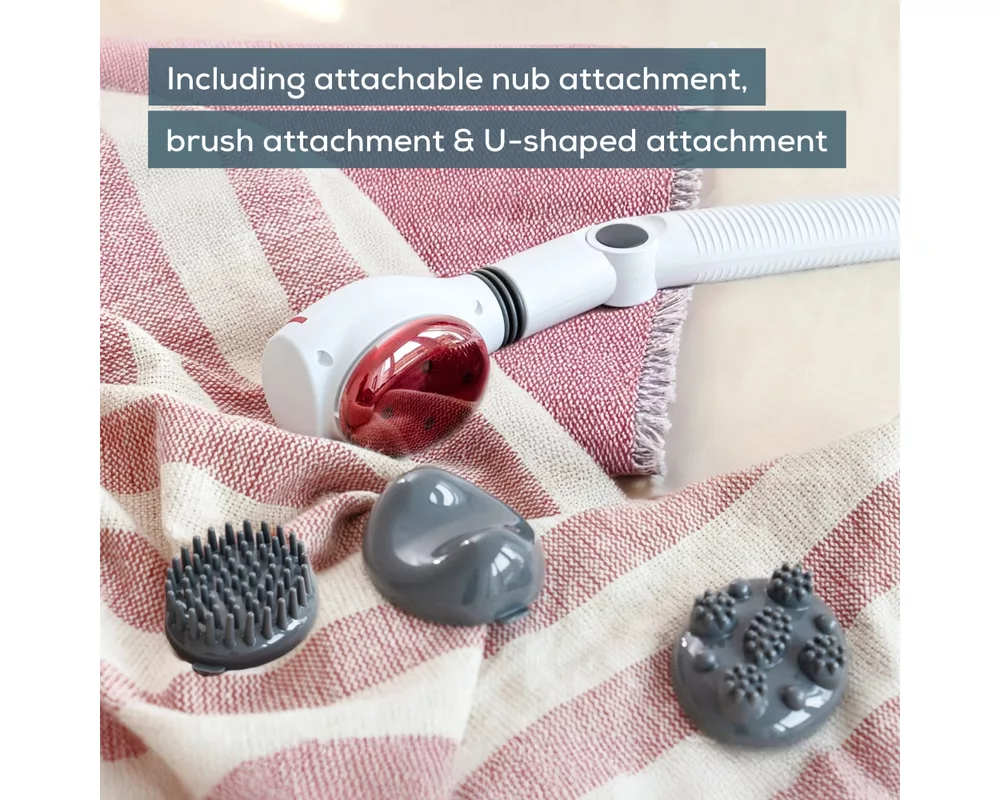 Масажор Beurer MG 44 infrared massager; Soothing vibration massage; Rotating massage head and 3-way adjustable handle; Infrared heat; 3 function levels; 4 interchangeable massage attachments 5