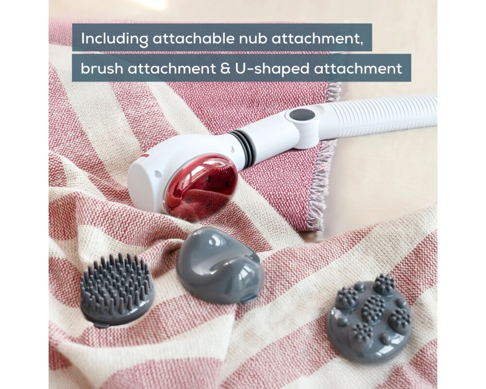 Масажор Beurer MG 44 infrared massager; Soothing vibration massage; Rotating massage head and 3-way adjustable handle; Infrared heat; 3 function levels; 4 interchangeable massage attachments 5