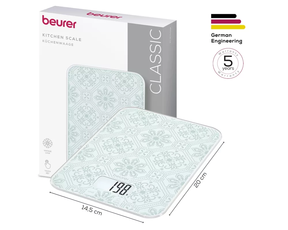 Смарт кантар Beurer KS 19 Vintage kitchen scale; 5 kg / 1 g 4