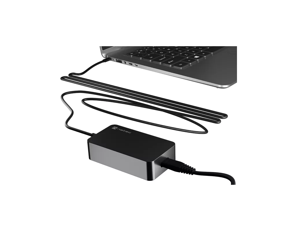 Зарядно Natec Natec Laptop Charger Grayling GAN USB-C 65W for laptops 5