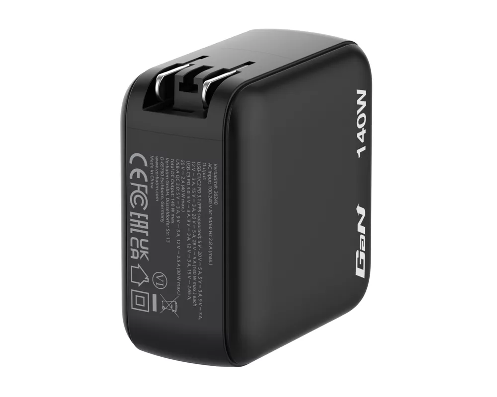 Зарядно Verbatim Mini GaN Charger 140W with Display 3