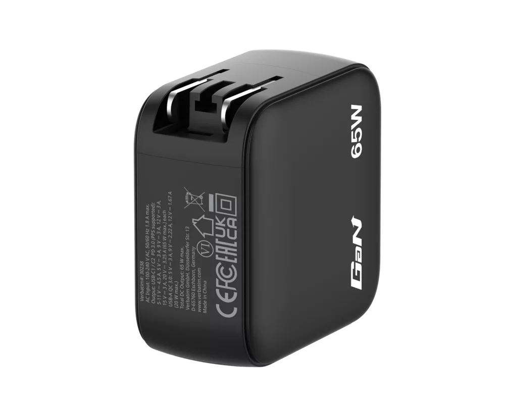 Зарядно Verbatim Mini GaN Charger 65W with Display 8