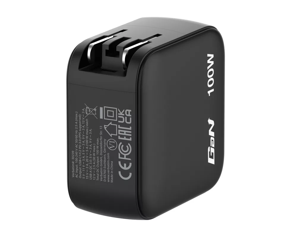 Зарядно Verbatim Mini GaN Charger 100W with Display 6